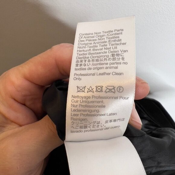 Madewell Womens $498 Leather Midi Skirt Black Size 14 NN408 - Picture 9 of 11